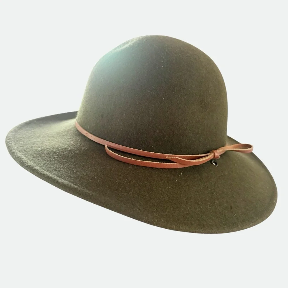 Rhythm Suffolk 100% Wool Felt Hat Langenlook Cabincore Hipster Yuppie Chic